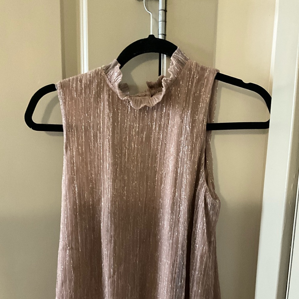 Adiva Metallic Shimmer Sleeveless Top